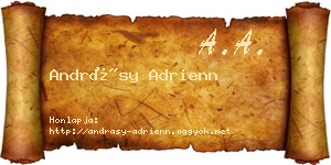 Andrásy Adrienn névjegykártya